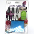 8pcs Bakeware Pastry Cake Decorating Tool Set with 4 Nozzles for Cookie Icing Pipings1