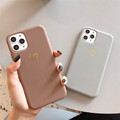 Ins Solid Color Soft TPU Plated Love Heart Phone Case for iPhone 15 Pro Max, 13, 12, Mini, 11 Pro Max, XR, XS Max, 7, 8 Plus1