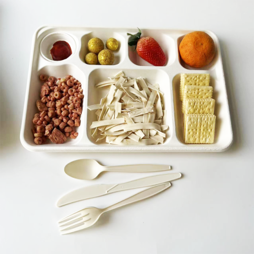 Newly developed bagasse tableware-7 compartment tray