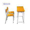 Double Seats Wooden Ergonomic Study Table and Chairs for High School Students1