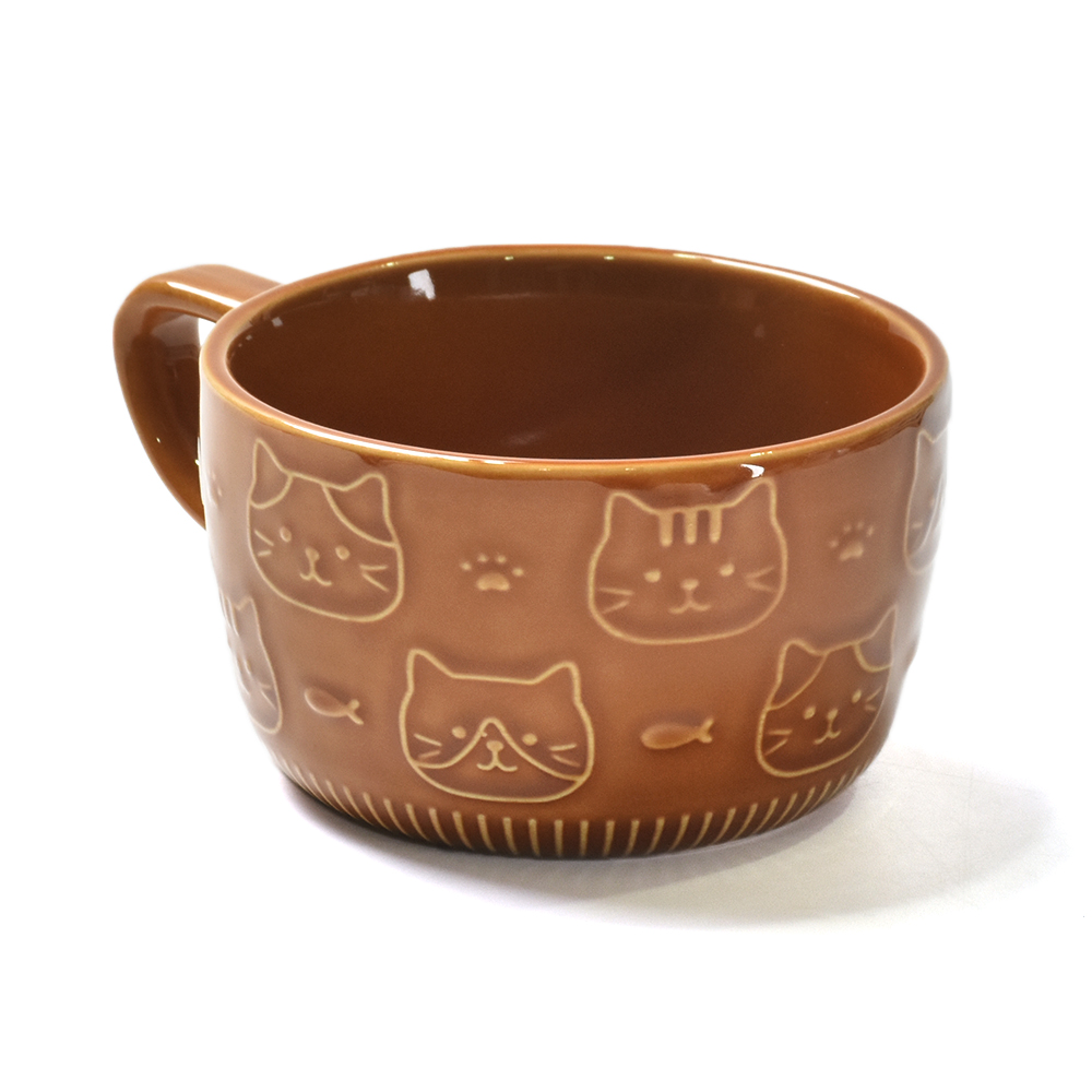 Amazon personnalisé de style japonais dessin animé animal animal céramique avec couvercle tasse de café petit déjeuner tasse de thé au lait