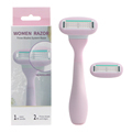 Women's Razor with Triple Stainless Steel Blades, Irritation Defense Bar, and Lubricating Strip1