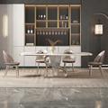 Slate Italian Dining Table Modern Modern Light 6-Orang Rumah Tangga Komplinasi Kombinasi Dining Table1