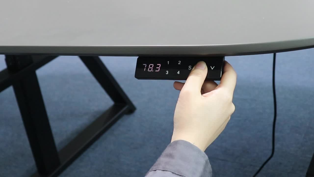 Nieuwe moderne ergonomie L vorm Elektrische tafel L-vormige zitstand in kantoor Fantastische kantoorbureaus1