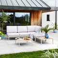 Kostenlose Probe hoher Dichte Schwamm Metall Aluminiumlegierung wasserdichte Möbelhotel -Terrasse Garten Outdoor Sofa1