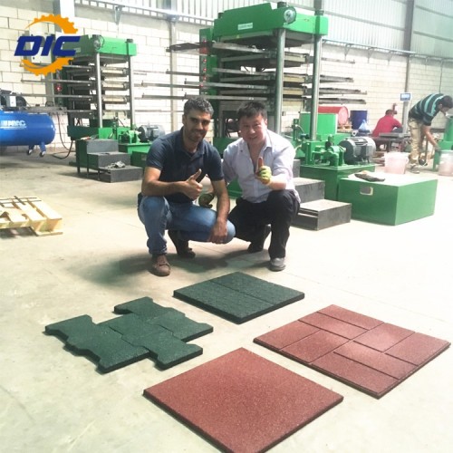 Rubber tile making machine, rubber pressing machine, rubber product making machine