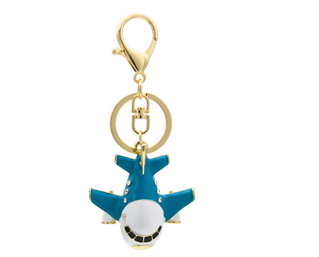 Airplane Gold Keychain