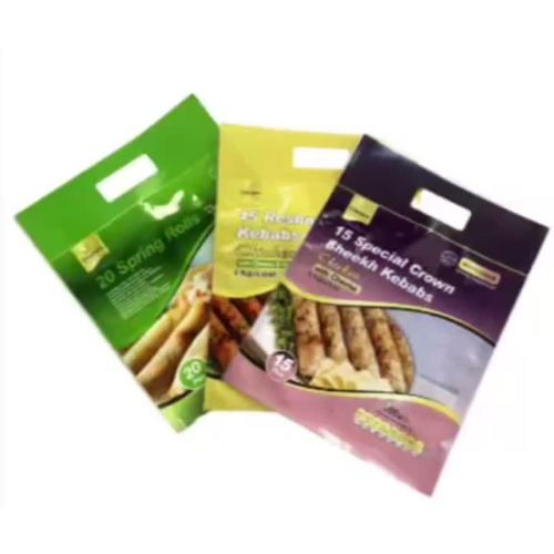 מזון בשר מיובש מודפס מותאם אישית 3 צדדי אטום מזון קפוא בדרגת ניילון אריזת פלסטיק שקית ואקום