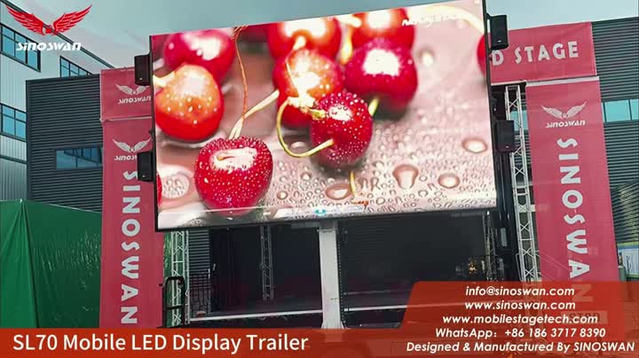 Bringen Sie Ihre Outdoor-Events mit dem mobilen LED-Display-Anhänger SL70 auf die nächste Stufe!