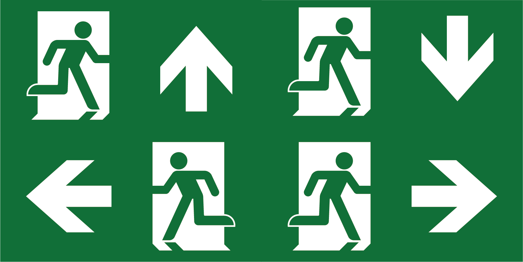 self test led emergency exit sign