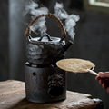Stoneware Charcoal Stove Tea Brewing Pot - Large Capacity Japanese Teapot Teaware Set1