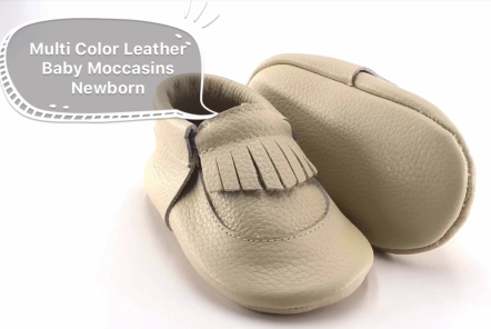 Multi color Leather Baby Moccasins Newborn