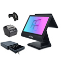 15.6-inch Primary & 11.6-inch Secondary Screen POS System with J1900 CPU, 4GB RAM, and 64GB SSD1