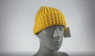 waffle knit beanie hat