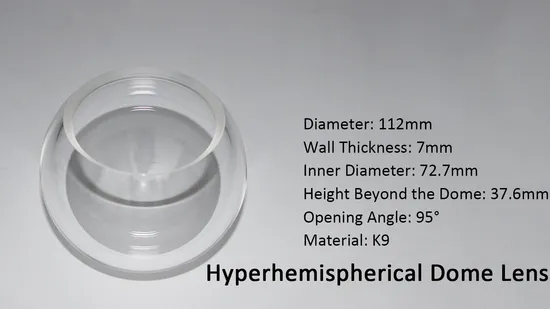 ซัพพลายเออร์จีน OEM Super Super Glass Dome Dome OD 112 มม. Home Dome Lens 1