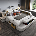 มัลติฟังก์ชั่น Tatami Bed Master Bedroom Modern Simple หนังคู่นอนสมาร์ทโปรเจ็กต์งานแต่งงาน BED1