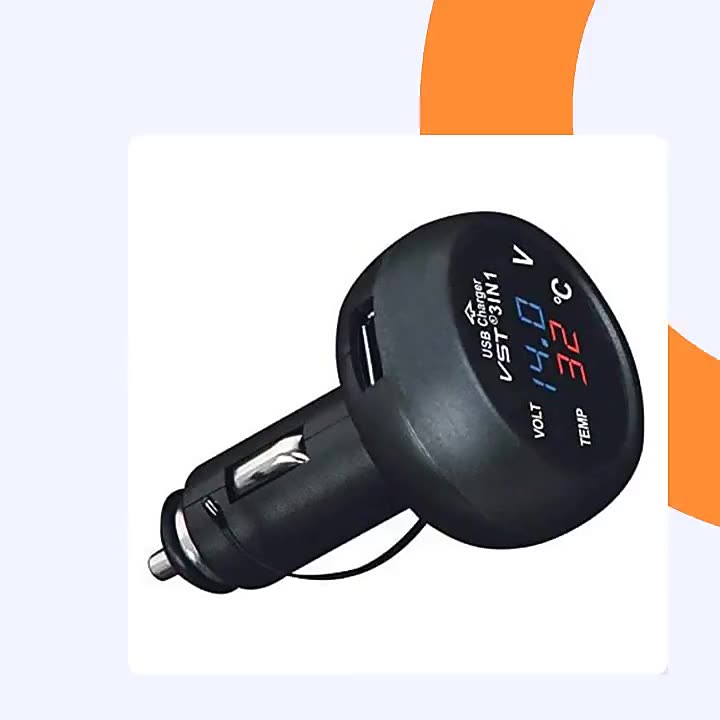 6.4A 듀얼 USB 유형 C PD 및 Quick Charge 3.0 전압계 및 ON/OFF SWITCH1을 갖춘 오토바이 USB 충전기 1