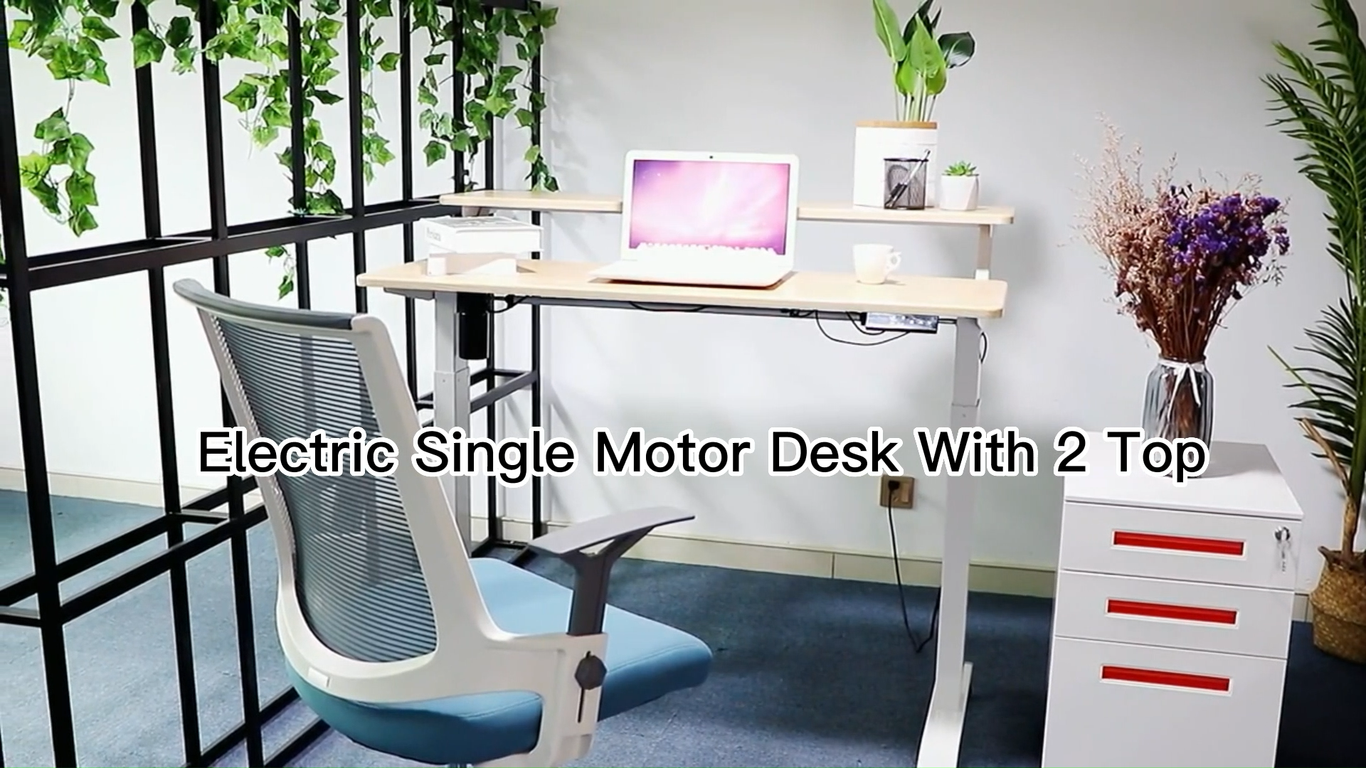 Office Ergonomic Workstaiong Table Height Adjustable Electric Stand Up Desk For Music Producer1