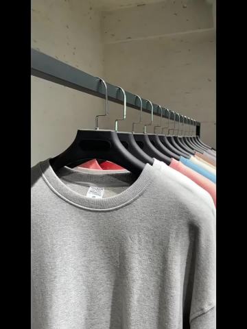 2022 autumn and winter new solid color 380g crew neck men's American baggy drop shoulder couple crewneck sweatshirt1