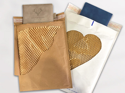 What is the role of honeycomb paper courier bags?