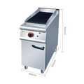 Hot Lava Rock Stone BBQ Grill in Restaurant Hotels with Gas Griddle and Cabinet1