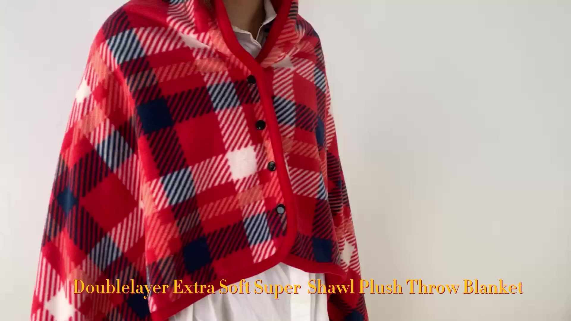 Носимый зимний одеяло DoubleLayer Extra Spec Super Thrate Tartan Shaw