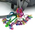 Colorful Mini 1-inch Clip Key Chain with Carabiner for Bags and Toys1
