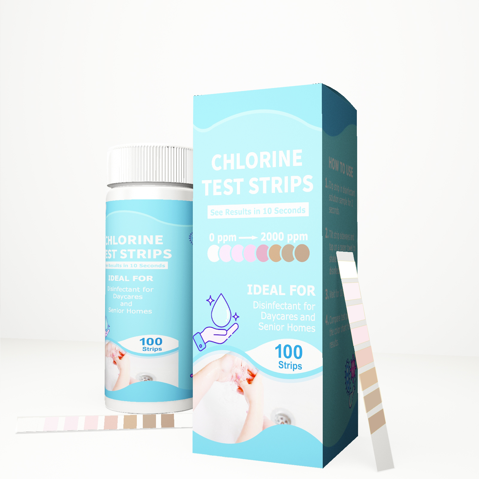 Water Chlorine Test Strips Water Test Kits, High Quality Water Chlorine ...