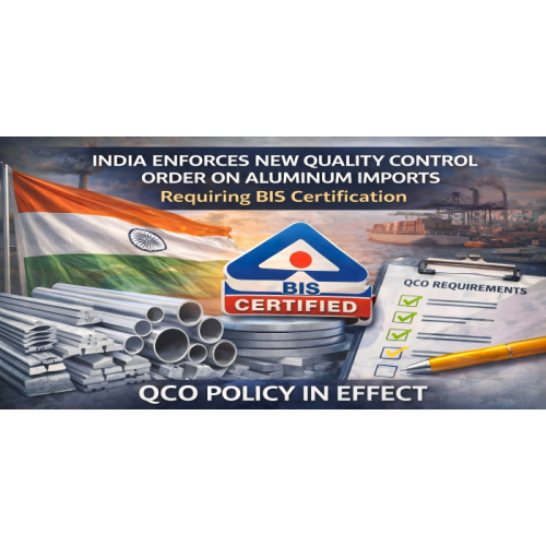 Індыя ўводзіць новы загад аб кантролі якасці імпарту алюмінія, які патрабуе сертыфікацыі BIS