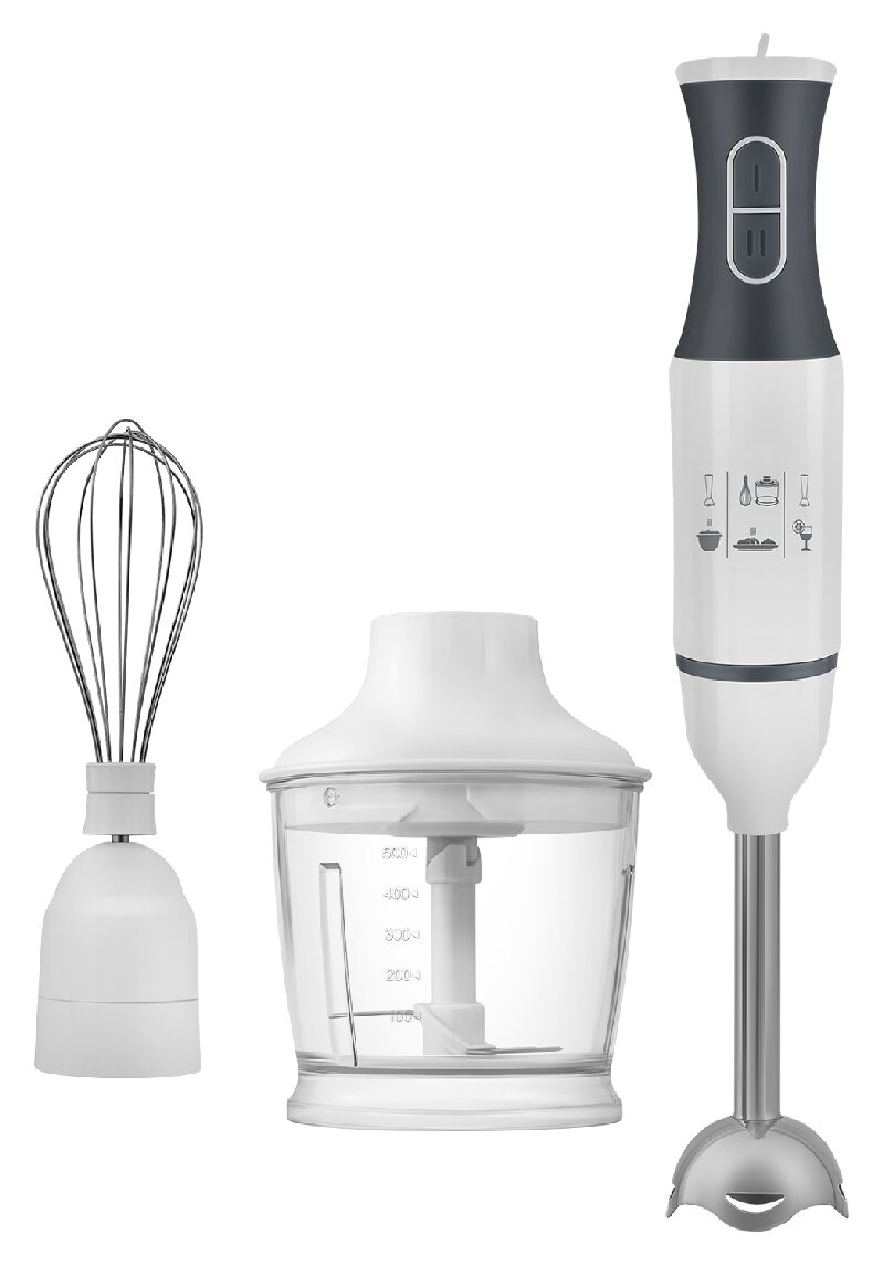 Plastic Immersion Stick Blender Hb 538 Set Grey Proc