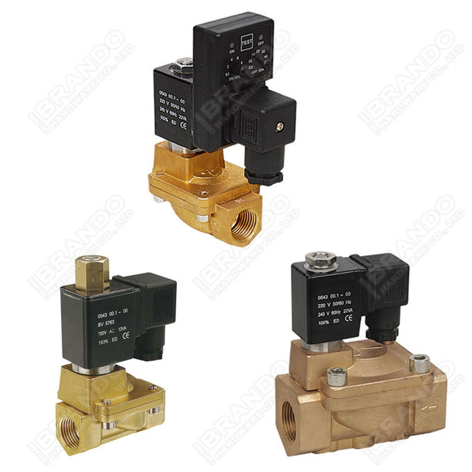 Sub Base Mounted 3 Way Brass Solenoid Valve For Screw Air Compressor 11