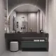 Piso moderno de fregadero rústico de pie de baño abierto de baño abierto