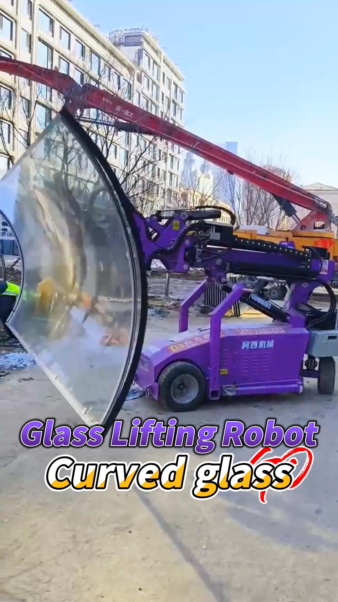 Cowest -Maschinerie WSR -800LA - gebogene Glas Installation
