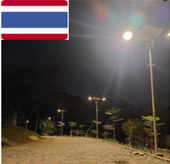 Thailand case: 10 meter dual arm solar street light is put into use in Thailand, with dual light source energy-saving mode saving 30% of energy consumption annually