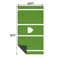 15mm PE Turf Baseball Home Plate Batting Mat with No Slip Rubber Backing - 3.8x10FT1