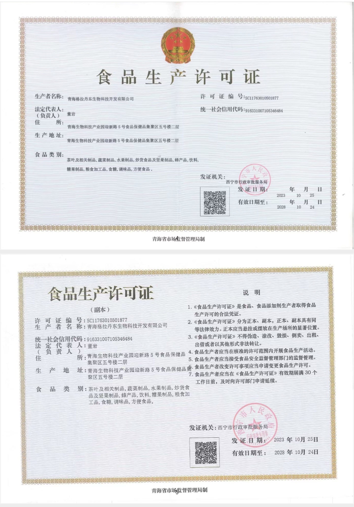 Food Production License