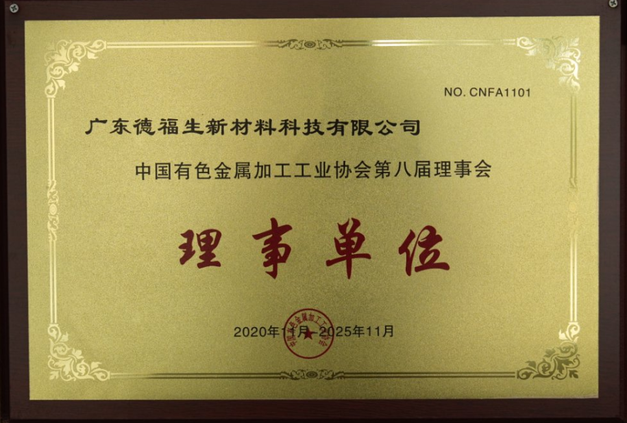 Director Unit of China Nonferrous Metal Processing Industry Association