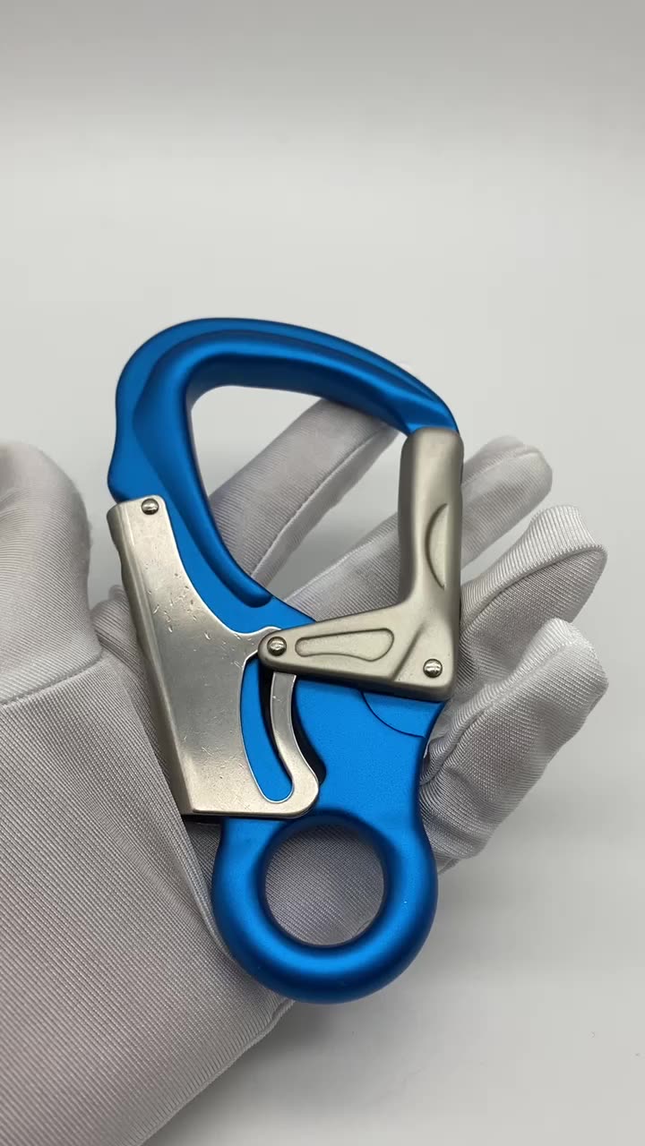 JS Custom 35KN Self-locking 7075 Aluminium Spring Carabiner Hook Fall Protection/Harnes/Safety Belt1