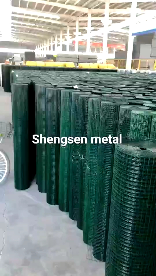 Shengsen Factory 4 &#39;x 50&#39; PVC लेपित गहरे हरे वेल्डेड वायर मेष रोल बेस्ट प्राइस 1 के साथ