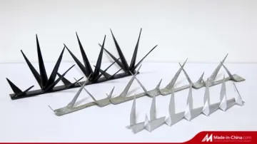 PVC Coated Stainless Steel Barbed Wire on Roof with Brackets Razor Spike1