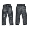 Distressed Skinny Patch κέντημα τζιν άντρες denim παντελόνια για man custom wash1