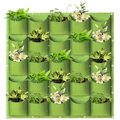 25 bolsos pendurados na parede vertical plantador de parede montado em jardinagem externa de jardinagem interna recipiente vertical de flor, sacos de plantio1