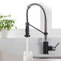 Black Kitchen Faucets: Brushed Brass Single Lever Pull-Out Sprayer Mixer Tap for Kitchen Sink1