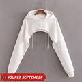 High Quality Original Design Fashion Sexy Crop Top Custom Hoodie Women's Hoodies & Sweatshirts1