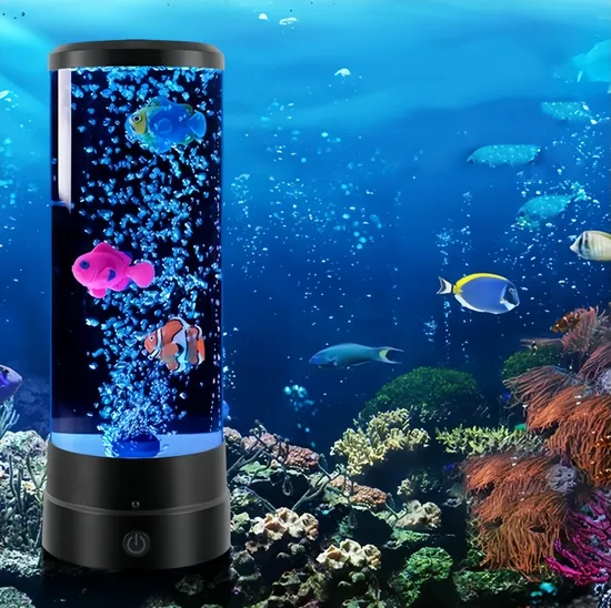 Regalo creativo de luz nocturna de Jellyfish de Fish USB Plug Bubble1
