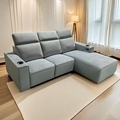 Velvet Fabric Home Theater Daybeds with Leg-Extension Leisure Cinema Power Loungers1