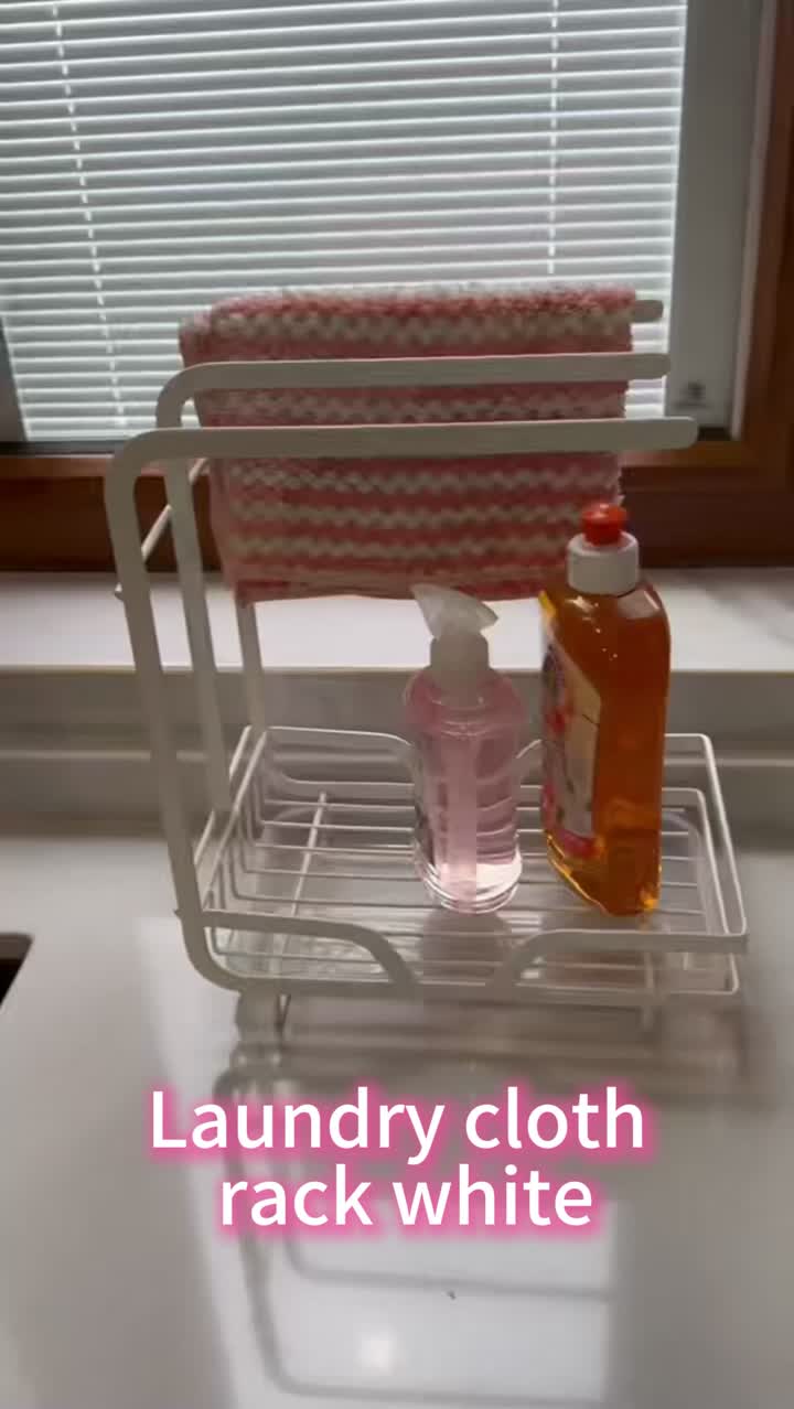 Suporte para pano de lavanderia branco