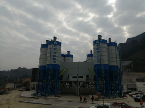 FYG HZS240 modular mixing plants support the construction of the Huatanzi reservoir project