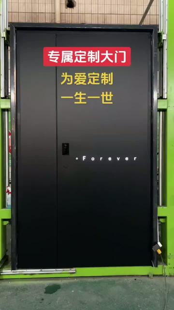grey color uneaqual double door aluminum door luxury door high quality