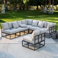 Meubles à bas prix modernes High densité Sponge Metal Aluminium Alloy Allofproof Villa Hotel Patio Garden Outdoor Sofa1